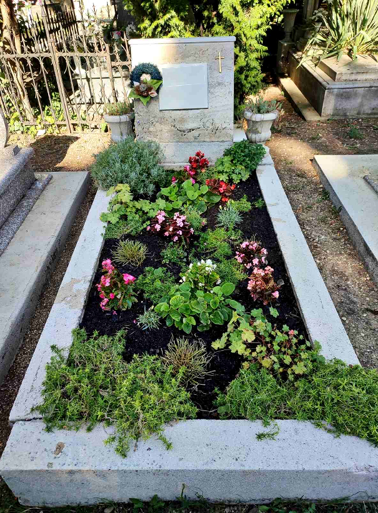 letisztított sírhely 