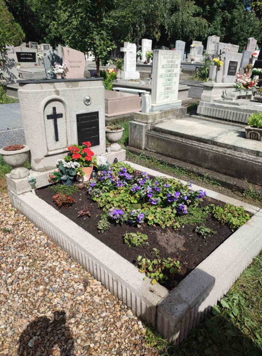 letisztított sírhely 